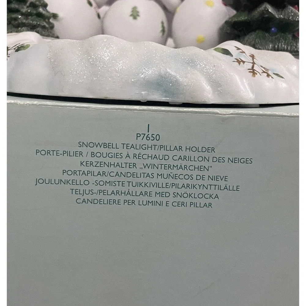 Partylite Snowbell Tealight & Pillar Candle Holder P7650 Snowman w Box Christmas - Picture 2 of 8